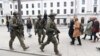 Sweden -- Police officers are seen outside Stockholm Central station after three people were killed when a truck crashed into department store Ahlens, in central Stockholm, Sweden, April 7 2017. 