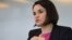 LITHUANIA -- Belarusian opposition leader Svyatlana Tsikhanouskaya speaks during an interview with AFP, in Vilnius, February 3, 2021