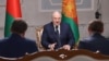 Лукашенко во время интервью с российскими госканалами 8 сентября 
