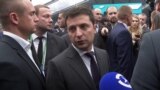 Ukrainian President Volodymyr Zelenskiy in Zolote, Ukraine on October 29, 2019