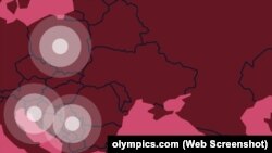Карта Украины с "отделенным" Крымом на сайте Олимпийских игр в Токио
