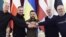 UKRAINE – From left to right: Presidents of Lithuania Gitanas Nauseda, Poland Andrzej Duda, Ukraine Volodymyr Zelensky, Latvia Egils Levits and Estonia Alar Karis during a meeting in Kyiv on April 13, 2022