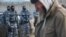 Crimea, Sudak - police at a meeting of the Crimean solidarity, 27Jan2018