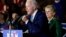 U.S. -- Democratic U.S. presidential candidate and former Vice President Joe Biden addresses supporters as his wife Jill looks on at his Super Tuesday night rally in Los Angeles, California, U.S., March 3, 2020. 