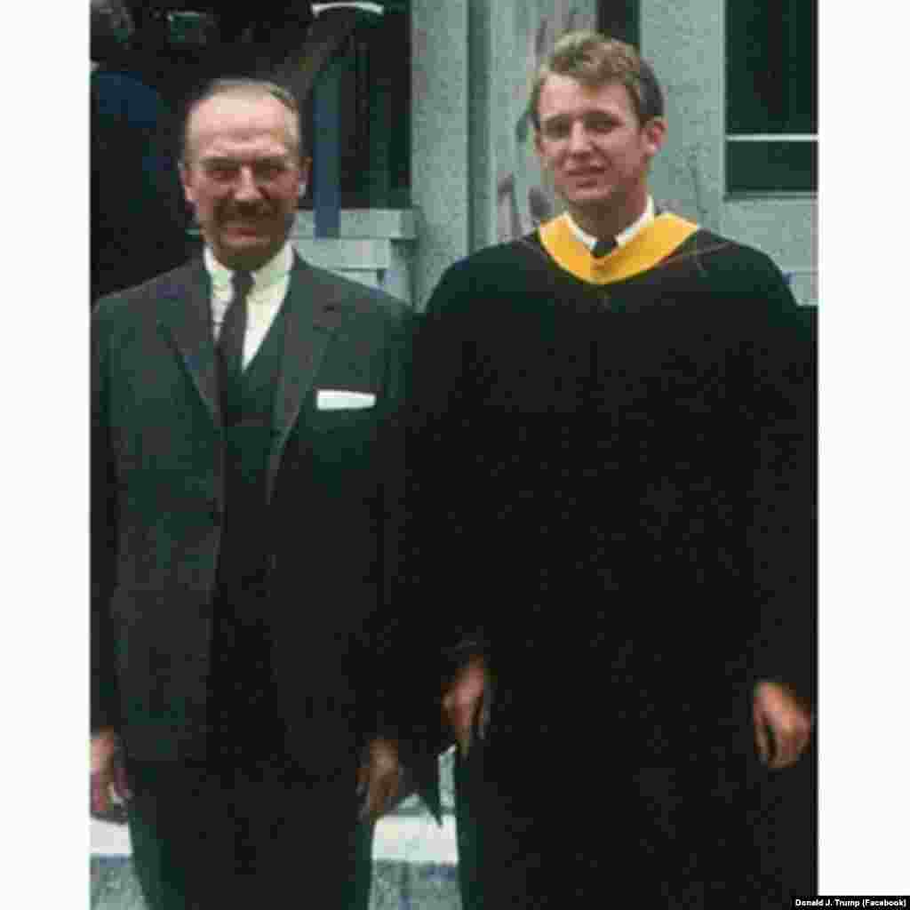 Трамп со своим отцом после выпуска из Уортонской школы бизнеса в 1968 году