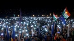 Протесты в Будапеште за свободу прессы