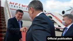 Президент Сооронбай Жээнбеков прилетел в Москву. 23 июня 2020 года
