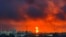 RUSSIA – Fire at the Kuibyshev Oil Refinery in Russia's Samara Oblast after a strike by Ukrainian Armed Forces drones, August 28, 2025