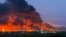 RUSSIA – Fire at the Kuibyshev Oil Refinery in Russia's Samara Oblast after a strike by Ukrainian Armed Forces drones, August 28, 2025