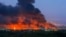 RUSSIA – Fire at the Kuibyshev Oil Refinery in Russia's Samara Oblast after a strike by Ukrainian Armed Forces drones, August 28, 2025