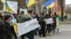 Одна из акций протеста в захваченном российскими военными Мелитополе. 7 марта 2022 года