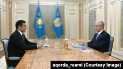 Токаев и Рустам Карагойшин в декабре 2025 года