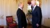 SWITZERLAND -- Russian president Vladimir Putin, left, talks with U.S. President Joe Biden, right, during the U.S. - Russia summit in Geneva, June 16, 2021