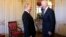 SWITZERLAND -- Russian president Vladimir Putin, left, talks with U.S. President Joe Biden, right, during the U.S. - Russia summit in Geneva, June 16, 2021