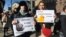 Russia – A pupil of the tenth class of the Moscow school №1329 Mikhail Samin with his girlfriend at the rally "He is not Dimon"