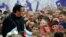 RUSSIA -- Russian President Vladimir Putin, second left, and U.S. movie actor Steven Seagal, left, visit a new sports arena in Moscow, March 13, 2013
