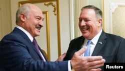 Александр Лукашенко и Майк Помпео в Минске, 1 февраля 2020 года