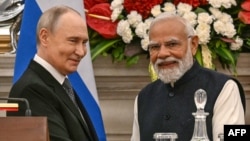 Владимир Путин и премьер Индии Нарендра Моди 