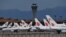 China -- Air China planes are seen parked on the tarmac at Beijing Capital Airport on March 27, 2020