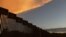 mexico -- Mexico border fence is seen at sunset on July 22, 2018 in Nogales, Arizona. President Trump has proposed replacing the fence with a wall. 