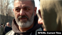 Armenian protester Armen Petrosian, a professional stuntman, says he has participated in all of the military conflicts over Nagorno Karabakh since the early 1990s.