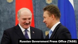 Александр Лукашенко и Алексей Миллер, 25 ноября 2011 года