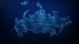 RUSSIA -- Abstract of Russia map network, internet and global connection concept - generic