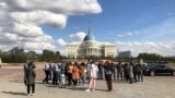 Акция протеста многодетных матерей в Нур-Султане. Сентябрь 2019 года
