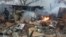 Aftermath of a Russian drone attack in Zaporizhhzia region