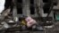 UKRAINE – A children's toy near an apartment building destroyed during Russia's large-scale war against Ukraine. The city of Borodyanka, Kyiv region, April 11, 2022