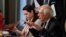 BELGIUM -- EU foreign policy chief Josep Borrell (R) and Belarusian opposition leader Svyatlana Tsikhanouskaya attend an informal breakfast with EU foreign ministers in Brussels, September 21, 2020