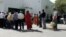 Turkmenistan. Queues in front of food stores in Ashgabat. people are waiting to buy vegetable oil, sugar and flour. 