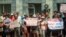 Шахтеры города Гуково в Ростовской области требуют выплаты долгов по зарплате, 21 июня 2016