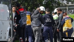 Стамбул. Сотрудники полиции недалеко от здания израильского консульства 