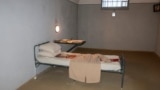 Prison cell of the old prison, prison casemates, January 7, 2018, Russia, St. Petersburg, Peter and Paul Fortress
