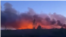 Крым -- Скриншот из видео с пожаром, который наблюдается в районе поселка Кача после атаки дронов, 2 мая 2025 года