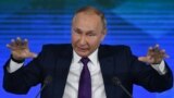 RUSSIA – Russian President Vladimir Putin holds his annual press conference. Moscow, December 23, 2021