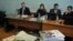 Stacks of booklets of a Jehovah's Witnesses in Russian court 