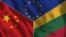 Chinese, Lithuania and European Union's flags - generic