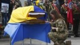 UKRAINE – During the farewell to the serviceman Taras Matviyev, awarded the title of Hero of Ukraine, who died in the war on the Donbas. Kyiv, Independence Square, July 14, 2020