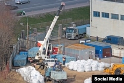 Работы в зоне строительства участка Юго-Восточной хорды 28 апреля 2020 года