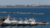 Ukraine -- Ukrainian Coast Guard vessels are docked in the Black Sea port of Odessa, May 7, 2014