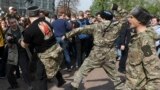 Хуторские казаки Сводной офицерской пластунской сотни на митинге 5 мая