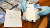 ARGENTINE -- Undated handout picture released on February 22, 2018 by Argentina's Security Ministry taken in Buenos Aires during a police sting operation which resulted in the seizure of nearly 400 kilos of cocaine from the Russian embassy in Buenos Aires