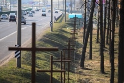 Кресты, которые снесут 13 апреля 2019 года. Фото: 5 апреля 2019 года, svaboda.org