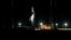 A SpaceX Falcon 9 rocket sits on the pad shortly after a scrub of the launch from Cape Canaveral