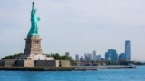Statue of Liberty New York Manhattan background USA US