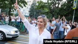Вероника Цепкало в Минске, 6 августа 2020 года