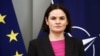 LATVIA – Belarusian opposition leader Sventlana Tikhanovskaya looks on during her meeting with Latvian Prime Minister in Riga, Latvia, 08 June 2022