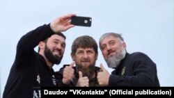 Магомед Даудов, Рамзан Кадыров, Адам Делимханов (слева направо)